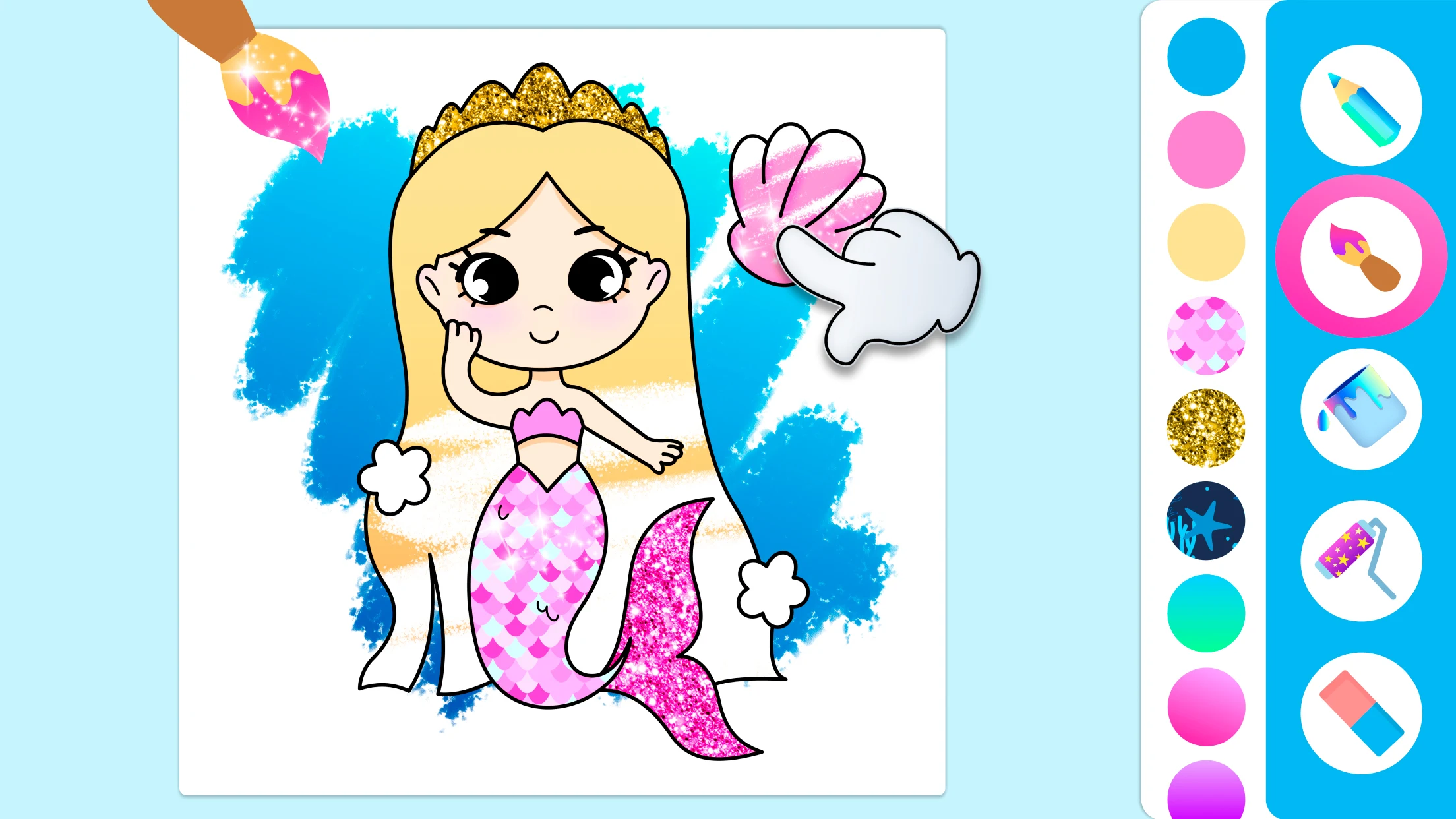 Capture d'écran du jeu 1 - Coloriage de sirène